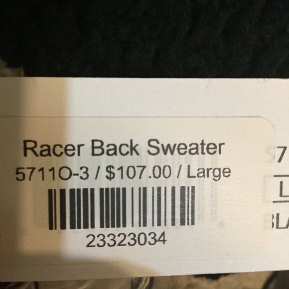 NWT Tribal Jeans crochet/knit sweater vest in black and cream size large - Picture 7 of 7